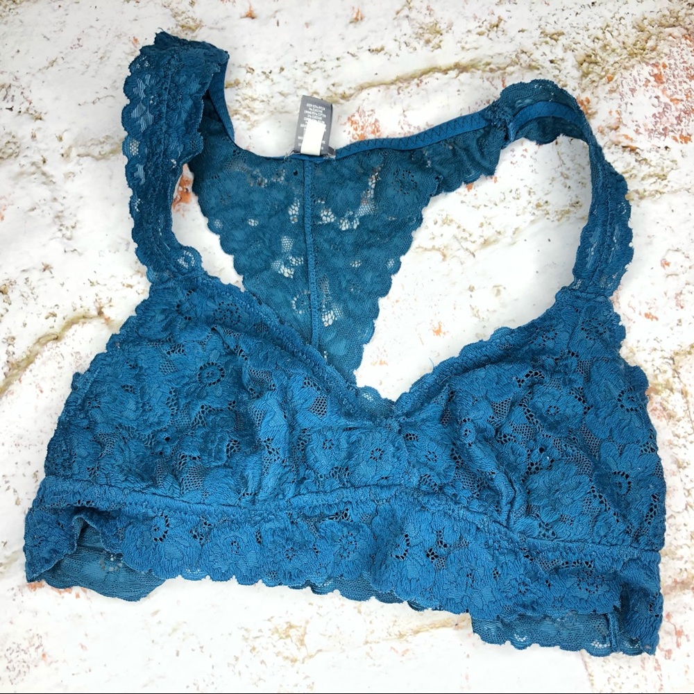 Teal lace bralette